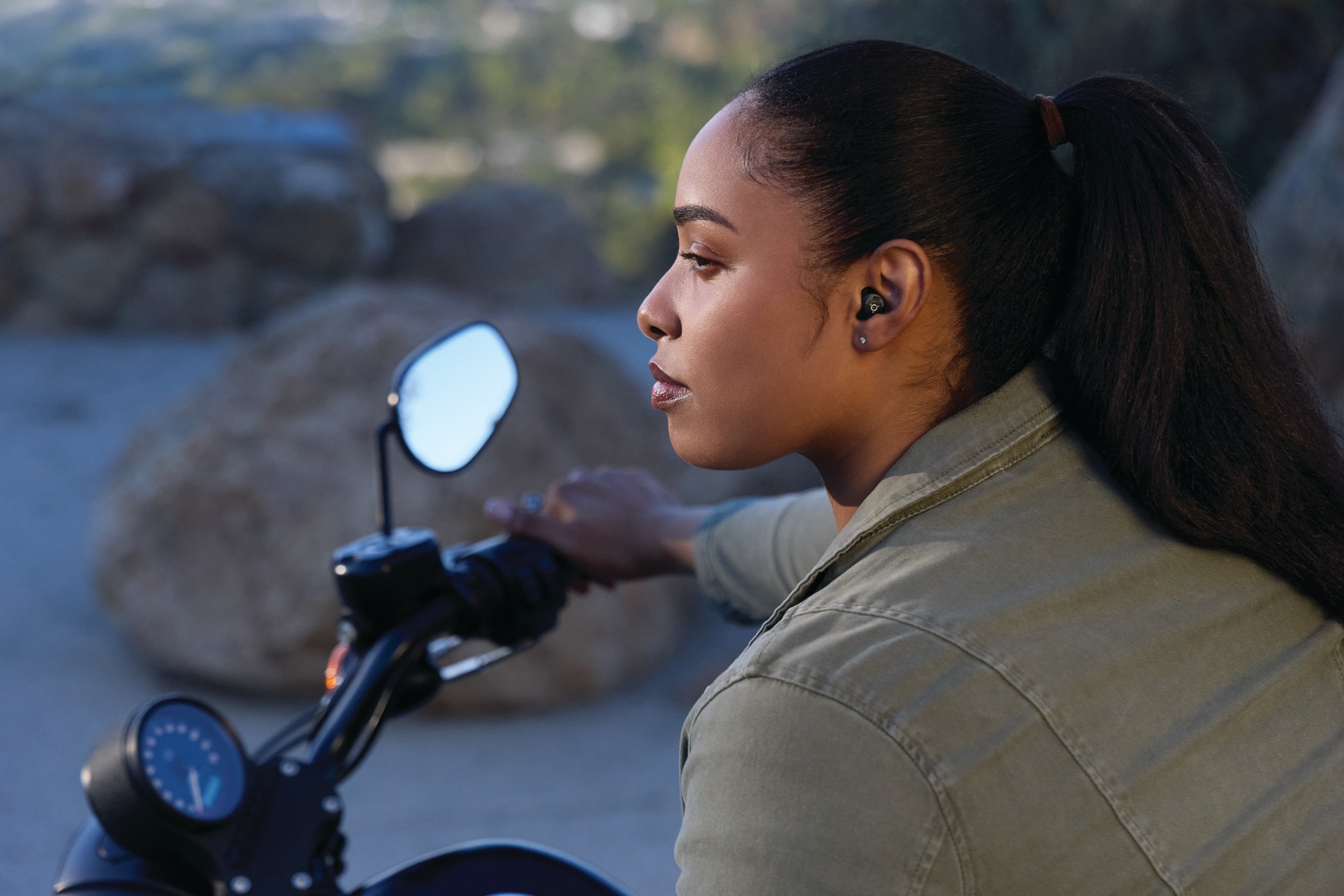 Veteran on a motorcycle
