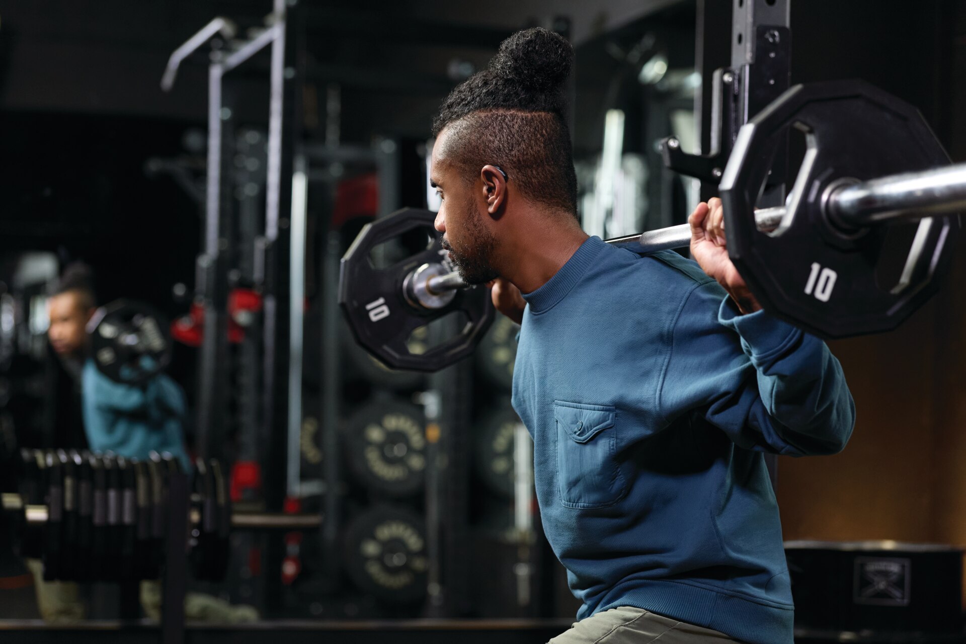 Male veteran at the gym